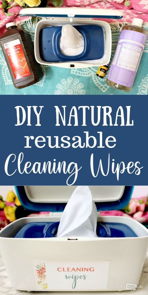 DIY Natural Reusable Cleaning Wipes ! Diy Natural Lysol Wipes, Diy Lysol Wipes, Reusable Cleaning Wipes, Homemade Cleaning Wipes, Diy Cleaning Wipes, Wipes Diy, Homemade Cleaning Recipes, Nontoxic Cleaning, Messy Life