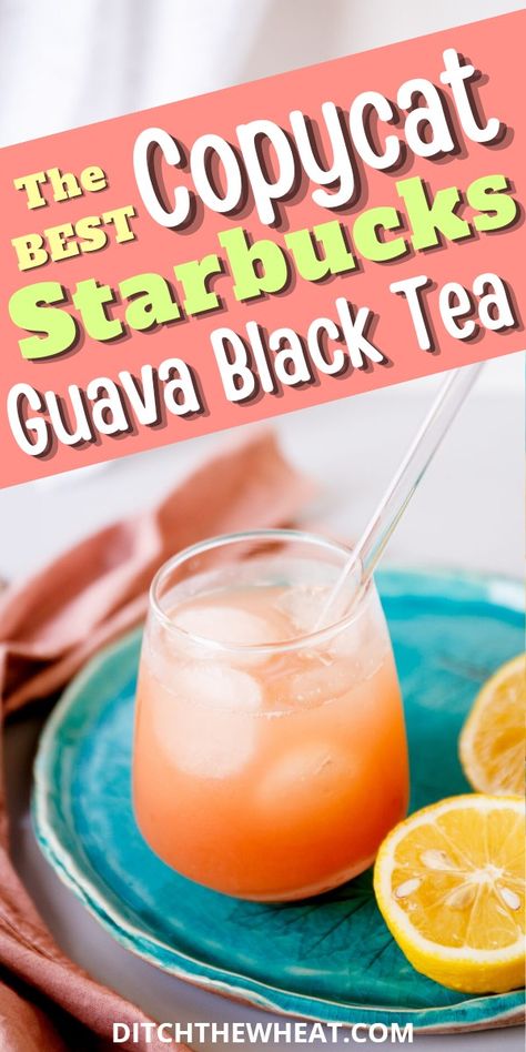 Get ready to sip your way into paradise with this tantalizing and refreshing Copycat Starbucks Iced Guava Black Tea Lemonade recipe! This Starbucks copycat drink has flavors of bold black tea, tropical guava, and tangy lemon. This is a refreshing summer drink. It would make great non alcoholic drinks for summer to serve for parties. https://www.rfr.bz/pmdwdsi Alcoholic Drinks For Summer, Non Alcoholic Drinks For Summer, Drinks Nonalcoholic Easy, Flourless Mug Cake, Tea Lemonade Recipe, Tea Starbucks, Drinks For Summer, Lemonade Tea Recipe, Copycat Starbucks Drinks