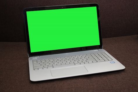 Blank green screen laptop | Free Psd #Freepik #freepsd #notebook-computer #desktop-pc #keyboard #computer-pc Green Screen Photo, Screen Laptop, About Blank, Creative Flyer Design, Creative Flyers, Desktop Pc, Green Screen, Free Psd, Vector Photo