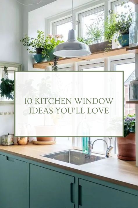 Looking for some fresh inspiration to spice up your kitchen window? Discover 10 creative ideas that instantly add style and personality to your cooking space! From fun curtains to charming plants, there's something here for every taste and decor style. Whether you prefer a rustic vibe with vintage accents or a sleek, modern aesthetic, these tips will help you find the perfect look. Brighten up your kitchen with thoughtful window decorations and make that space even more inviting. Don’t miss these amazing ideas! Terrarium Window Kitchen, Above Kitchen Sink Window Ideas, Window Over Kitchen Sink Ideas, Garden Window Kitchen Decoration, Plant Curtain Window, Over Kitchen Sink Ideas, Kitchen Curtain Ideas Modern, Kitchen Sink No Window, Sink No Window