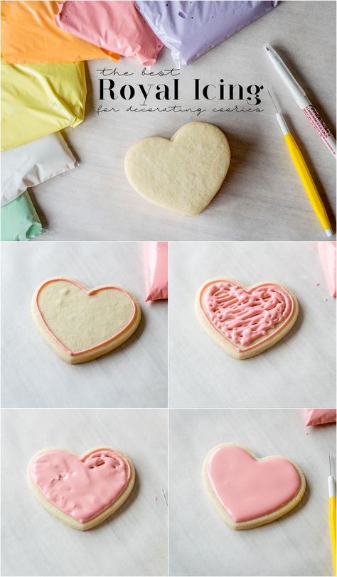 The best royal icing for decorating cookies. Icing For Decorating Cookies, Best Royal Icing, Cookies Sugar, Torte Cupcake, Royal Icing Recipe, Decorating Cookies, Cookie Icing, Icing Recipe, Iced Cookies