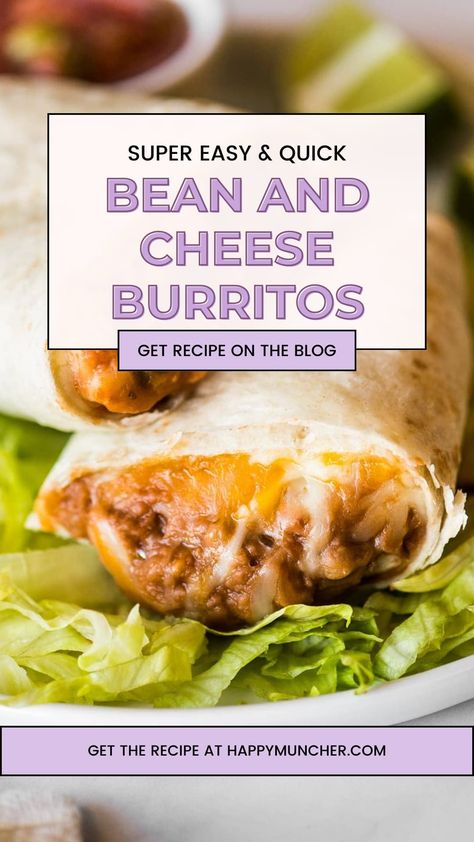 Bean and Cheese Burritos: A Classic Comfort Food Guide – Happy Muncher Rice Bean And Cheese Burrito, Baked Bean And Cheese Burritos, Bean And Cheese Burrito Recipe, Cheese Burrito Recipe, Seasoned Beans, Bean And Cheese Burrito, Quick Cheap Dinners, Cheese Burrito, Homemade Beans