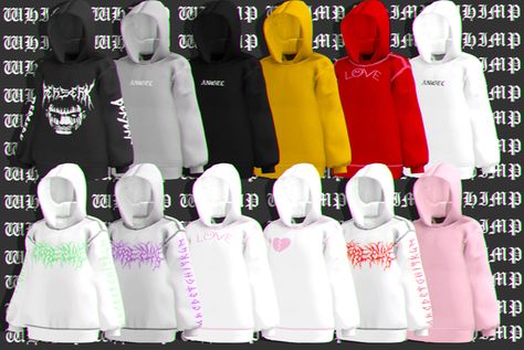 Hoodie peep X sadhat | Patreon Love W, Sims 4 Mods, Sims 4, Mesh