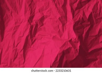 Crumpled paper Viva Magenta color of the year 2023. Texture crumpled paper for your design. Copy space. Viva Magenta color paper. Viva Magenta Color, Pink Pantone, Crumpled Paper, Viva Magenta, Dark Magenta, Magenta Color, Color Paper, Trend Forecasting, Color Of The Year