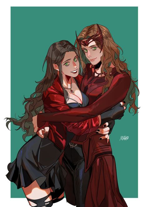 Kkron_m Art, The Scarlet Witch Fanart, Wandanat Fanart, Wanda Maximoff Fanart, Wandavision Fanart, Wanda Maximoff Scarlet Witch, W.i.t.c.h Fanart, Arte Do Kawaii, Marvel Characters Art