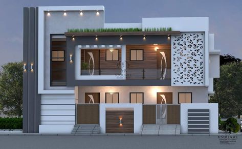 Balcony Elevation, 10 Marla House Plan, Wood Floor Texture, Modern Bungalow House Design, Luxury Villa Design, House Front Door Design, Two Story House Design, 2bhk House Plan, House Balcony