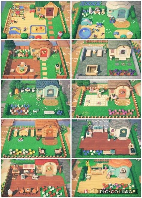 Bluebear Animal Crossing Yard, Acnh Neighborhoods Ideas, Animal Crossing Neighborhood Ideas, Acnh Neighborhoods, Acnh Neighborhood Designs, Acnh Neighborhoods Layouts, Nightcore Anime, Neighborhood Ideas, Yard Ideas Acnh