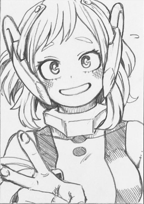 Uraraka Fanart, Ochaco Uraraka, Mha Stuff, Ochako Uraraka, Hero Costumes, Easy Drawings Sketches, 90s Anime, Character Sketch, My Hero Academia Episodes