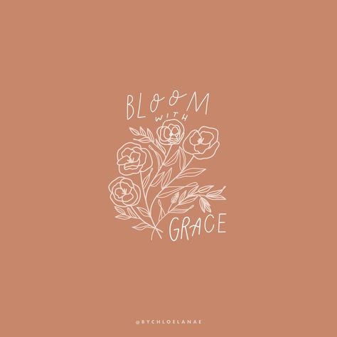 Bloom With Grace Tattoo, Skin Doodles, Grace Sign, Tattoos 2023, Grace Tattoos, Nice Thoughts, Bloom With Grace, Digital Word, Handwritten Quotes