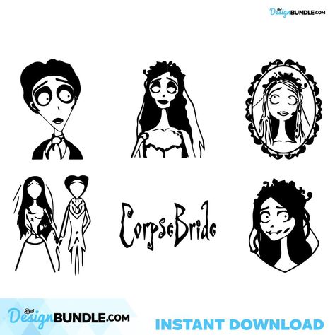 Corpse Bride Svg, Halloween Svg, Bundle Halloween Svg, Corpse Bride Check more at https://bestdesignbundle.com/product/corpse-bride-svg-halloween-svg-bundle-halloween-svg-corpse-bride-bulk210724dt10801/ Victor Van Dort, Bride Silhouette, Bride Svg, Best Graphic Design, Corpse Bride, Svg Halloween, Silhouette Art, Best Graphics, Silhouette Studio Designer Edition