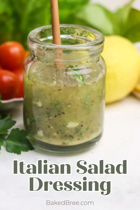 Italian Dressing Recipe, Baked Bree Recipe, Filling Salad Recipes, Italian Dressing Recipes, Homemade Mustard, Herb Dressing, Homemade Italian Dressing, Homemade Ketchup, Summertime Recipes