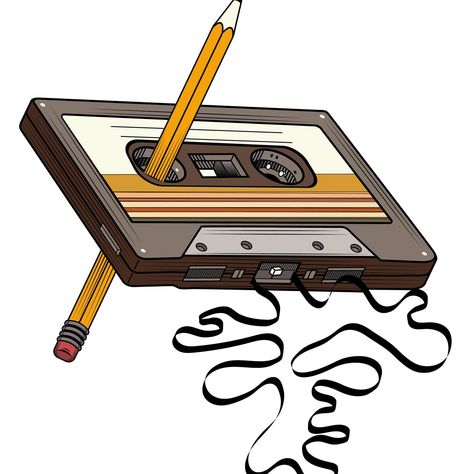 Cassette Tape Retro Rewind 80’s Style Description: This design showcases an 80's vintage cassette tape with a pencil humorously stuck through the reels, ready for a manual rewind. This design brings a smile to anyone who remembers the days when a pencil was your trusty sidekick for fixing tangled tapes. Available @: Redbubble ~ https://www.redbubble.com/shop/ap/162493739 Zazzle ~ https://www.zazzle.com/cassette_tape_retro_rewind_80_s_style_t_shirt-256802446332305361 Vintage Cassette, Tape Recorder, Graduation Project, Cassette Tape, A Pencil, Cassette Tapes, Tufted Rug, Showcase Design, Minion