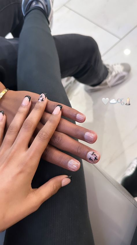 Nail Ideas For Couples, Matching Nails, Orange Acrylic Nails, Mens Nails, Hard Nails, Fancy Nails Designs, Black Couple, Nails Cute, Girly Acrylic Nails