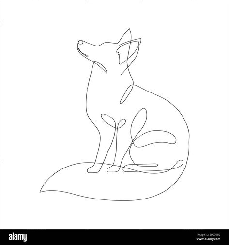 Download this stock vector: Fox in line art and abstract icon. Fox wall art decoration design. Abstract and minimalist outline fox icon. Continuous one line drawing of a fox. Vec - 2PG76TD from Alamy's library of millions of high resolution stock photos, illustrations and vectors. Fox Icon, Fox Wall Art, Drawing Digital Art, Fox Drawing, One Line Drawing, Drawing Digital, Decoration Design, Art Decoration, Line Drawing