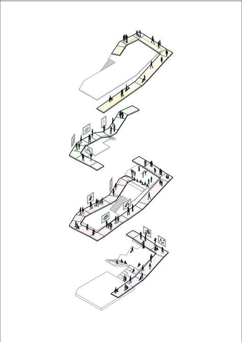 Gallery of Sopoong-gil Community / UnSangDong Architects - 24 Architect Diagram, Museum Circulation Diagram, Circulation Diagram, Circulation Diagram Architecture, Community Architecture, Ramps Architecture, Ramp Design, Conceptual Architecture, Architecture Concept Diagram