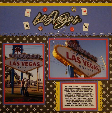 Las Vegas - Scrapbook.com Vegas Scrapbook Layouts, Vegas Scrapbook, Moving To Las Vegas, Scrapbooking Layouts Travel, Travel Scrapbook Pages, Las Vegas Vacation, Nevada Travel, Vacation Scrapbook, Vegas Vacation