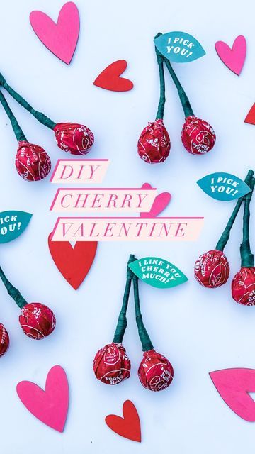 Lolipop Valentines Ideas, Lollipop Valentines, Cherry Lollipop, Lollipop Craft, Tootsie Roll Pops, School Holiday Party, Pinterest Valentines, Healthy Valentines, Tootsie Pop