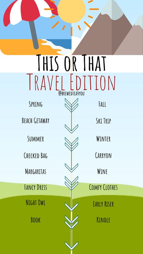 Travel Edition This or That Template for Instagram or Facebook Story created by @BrewedTea4You This Or That Vacation Edition, This Or That Summer Edition, This Or That Travel Edition, Sleepover Questions, Fairy Code, Question Game For Friends, Bff Questions, Conversation English, Family Conversation Starters