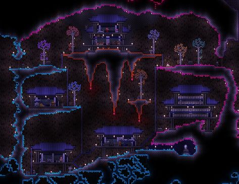 Terraria Builds Ideas, Underground Town, Terraria Base, Underground Building, Terraria Game, Terrarium Base, Terraria Tips, Terraria House Ideas, Terraria House Design