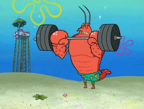 Gym Playlist Cover Photo, Gym Spotify Covers, Spongebob Gym, Spongebob Workout, Gym Playlist Cover Aesthetic, Gym Playlist Cover, Gym Playlist, Larry The Lobster, Spongebob Tattoo