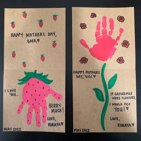 Mother’s Day card with hand prints idea Hand Print, Happy Mothers Day, Happy Mothers, Mother’s Day, Mothers Day, Flowers