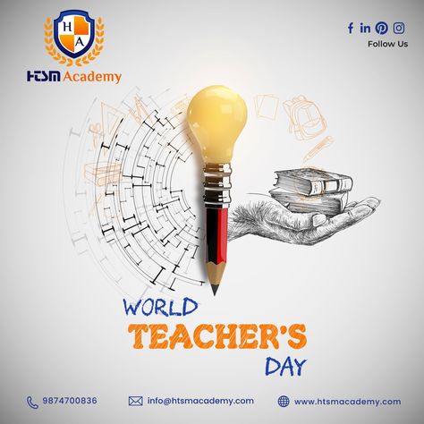 At HTSM Academy, we are deeply grateful for the teachers who sow the seeds of knowledge in each student 📚. On this World Teachers' Day, we celebrate the passionate mentors who selflessly nurture young minds. Through their patience and dedication, our expert faculty have guided countless learners towards fulfilling tech careers. Their skills and real-world experience are invaluable in providing a holistic learning experience. 👨‍🏫 #teachers #worldteachersday #htsmacademy 🥳 Educational Creative Ads Design, World Education Day, Vishu Greetings, Holistic Learning, World Teacher Day, Education Day, Web Design Course, Teacher Day, World Teachers