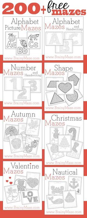 Over 200 Free printables mazes for kids! Organized by level and theme, great for a rainy day or during the Winter. www.BrainyMaze.com Mazes For Kids Printable, Printable Mazes, Mazes For Kids, Printables Kids, Educational Activities, Kids Education, Canisters, Learning Activities, Logic