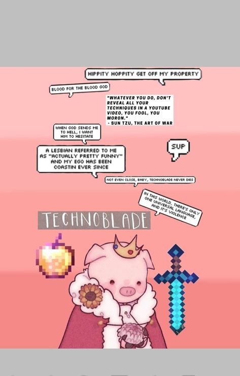 Technoblade Fanart Wallpaper, Dsmp Quotes, Technoblade Wallpaper, Techno Wallpaper, Skeppy Fanart Cute, Skeppy Fanart, Techno King, Techno Quotes, Technoblade Fanart