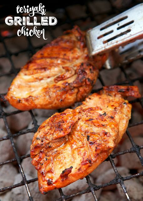 Teriyaki Grilled Chicken - no more bottled teriyaki sauce! This marinade is so easy and super delicious! Soy sauce, water, sugar, worcestershire, vinegar, oil, onion and garlic. Can use on pork or steak too. Everyone loved this - even our picky eaters! I keep a jar of the marinade in the fridge for a quick and easy kid friendly weeknight meal! Dijon Grilled Chicken, Brine Chicken, Chicken With Olives, Grilled Chicken Recipes, Chicken Marinades, Chicken Dishes Recipes, On The Grill, Marinated Chicken, Poultry Recipes