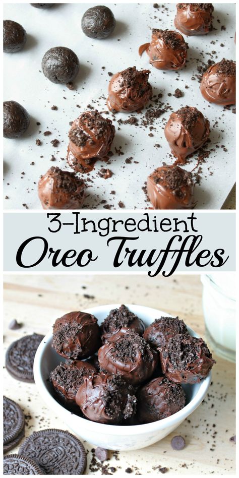 3 Ingredient Oreo Truffles, 3 Ingredient Truffles, Cream Cheese Oreo, Oreo Truffles Recipe, Presents For Christmas, Truffles Recipe, Oreo Balls, Chocolate Oreo, Crushed Oreos