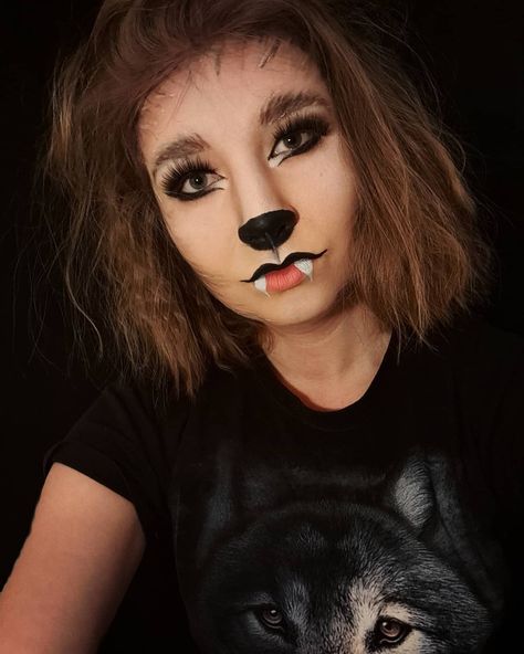 #werewolf # makeup #halloween Werewolf Makeup, Werewolf Girl, Princess Fan Art, Disney Princess Fan Art, Girl Halloween, Girls Halloween, Halloween Make Up, Fantasy Makeup, Halloween Make