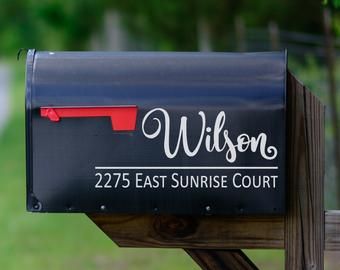 Mailbox Numbers Vinyl, Brick Mailbox, Address Decals, Mailbox Decal, Mailbox Garden, Mailbox Stickers, Large Mailbox, Mailbox Landscaping, Personalized Mailbox