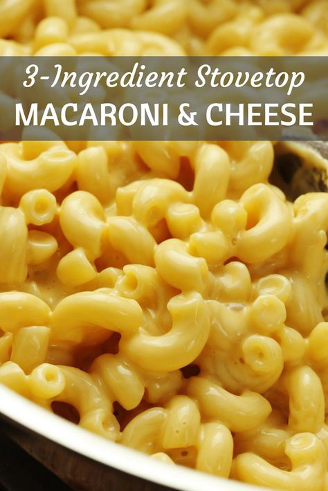 Three Ingredient Mac And Cheese, Small Ingredient Recipes Dinner, Evaporated Milk Recipes, Easy Mac N Cheese Recipe, Boxed Mac And Cheese, Best Macaroni And Cheese, Stovetop Mac And Cheese, Easy Mac And Cheese, Macaroni Cheese Recipes