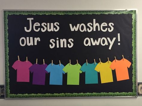 Jesus Bulletin Boards, Christian School Bulletin Boards, Religious Bulletin Boards, Bible Bulletin Boards, Christian Bulletin Boards, Sunday School Decorations, Sunday School Rooms, Sunday School Classroom, Church Bulletin Boards