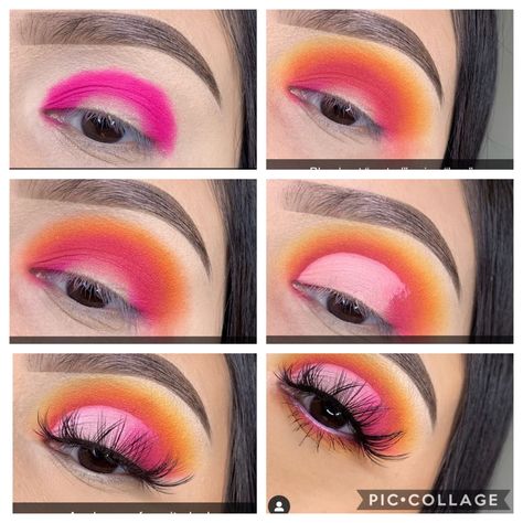 Easter Eyeshadow Looks, Ombré Eyeshadow, Eye Mekup, Bright Pink Eyeshadow, Eyeshadow Art, Spring Eye Makeup, Makeup 2023, New Makeup Ideas, Ball Makeup