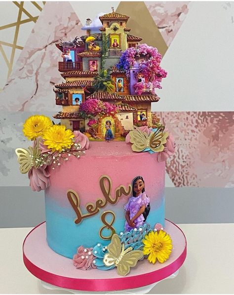 Pastel Isabela Madrigal, Pastel De Isabela Madrigal, Isabela Madrigal Cake, Bolo Encanto Disney, Isabela Encanto Cake, Encanto Cake Ideas, Encanto Cakes, Isabella Cake, Encanto Birthday Cake