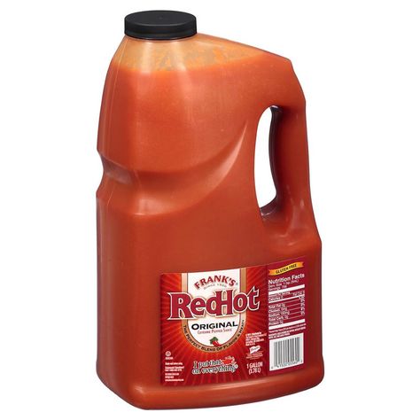 One Gallon Jug of Frank’s RedHot Cayenne Pepper Sauce Copycat Franks Red Hot Sauce, Homemade Franks Hot Sauce, Hot Sauce With Cayenne Peppers, Cayenne Pepper Hot Sauce, Franks Red Hot Sauce, Cayenne Pepper Sauce, Peri Peri Sauce, Wings Recipe Buffalo, Franks Red Hot