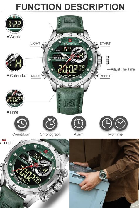 New NAVIFORCE Watches. Mens Luxury Brand Military Sport Men’s Wrist Watch Chronograph Quartz Waterproof Watch Leather Male Watch Naviforce Watch For Men, Mens Watch Brands, Military Watches, Watch For Men, Waterproof Watch, Mens Luxury, Sport Man, Luxury Brand, Chronograph