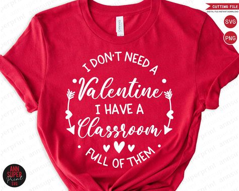 Valentine’s Day Teacher Shirts, Valentines Teacher Shirt, Teacher Valentine Shirts, Cricut Valentines Projects, Cricket Shirts, Cricut Valentines, Teacher Tee Shirts, Teacher Attire, Teacher Shirt Svg