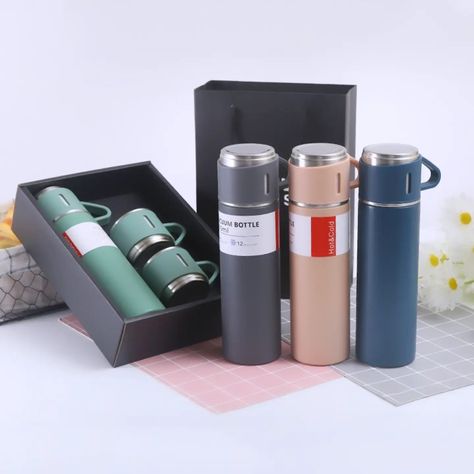 500ML Stainless Steel Vacuum Flask Gift Set Office Business Style Thermos Bottle Outdoor Hot Water Thermal Insulation Couple Cup Go Checkout at; https://mzgadgetory.shop/products/a-cup-of-multi-cover-gift-box-set-high-end-business-vehicle-tea-cup #multicovercups #covergift #giftset #endbusinessvehicle #Teacup #teabottels #Bottleoutdoorhotwater #couplecup #MZGADGETORY Portable Coffee Mug, Water Flask, Water Bottle Gift, Flask Gift, Vacuum Bottle, Thermos Cup, Vacuum Cup, Business Style, Thermos Bottle