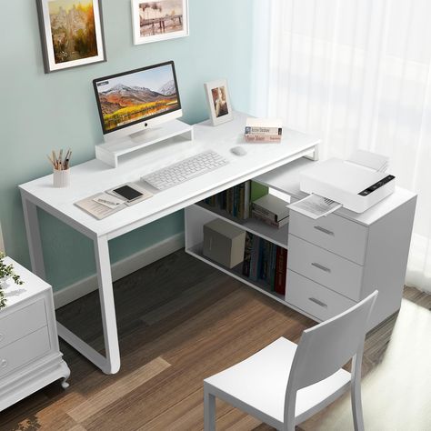 L shape desk diy