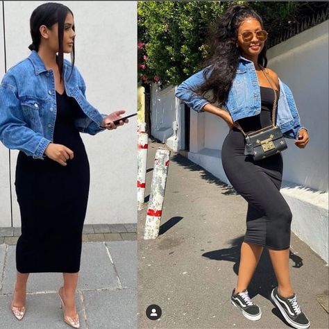 Dresses With Denim Jacket, Bodycon Dress With Jacket, Kendall Jenner Outfits Casual, Dress Denim Jacket, Body Con Dress Outfit, Denim Jacket With Dress, Dress Denim, Kendall Jenner Outfits, Bodycon Dresses