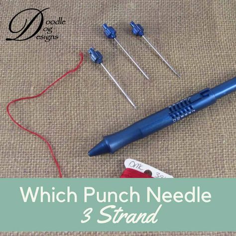 Which Punch Needle for 3 Strands? - DoodleDog Designs Primitives Ultra Punch Needle, Punch Needle Yarn, Letters Pattern, Needle Embroidery, Punch Needle Patterns, Penny Rugs, Punch Needle Embroidery, Needle Punch, Illuminated Letters