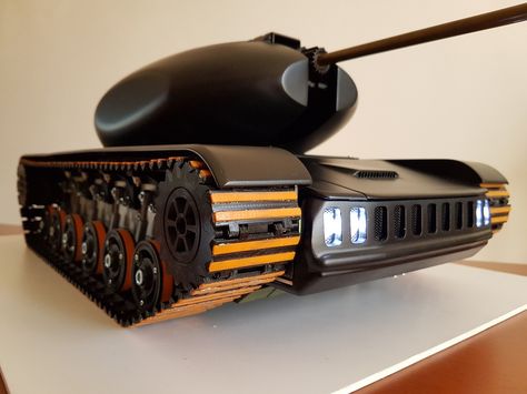 Tank+RC.+Turret+by+bany. Diy Tank, Rc Tank, Drone Design, Rc Planes, Rc Car, Model Trains, Rc Cars, Arduino, 3d Printer