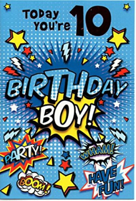 Happy Birthday Grandson, Free Printable Birthday Cards, Birthday Verses, Happy Birthday Boy, Happy Birthday Kids, Old Birthday Cards, Happy 10th Birthday, Boy Birthday Party Themes, Birthday Wishes Messages