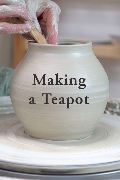 Wheel Throwing Tea Pot, Pottery Wheel Teapot, How To Make A Ceramic Teapot, How To Throw A Teapot, Throwing Teapot, Pottery Teapots Wheel, How To Make A Teapot, Throwing A Teapot, Teapot Ceramic Handmade