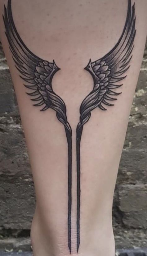 Trash Polka Tattoo Designs, Ambigram Tattoo, Valkyrie Tattoo, Symbole Viking, Knight Tattoo, Forearm Band Tattoos, Wing Tattoo Designs, Norse Tattoo, Nordic Tattoo