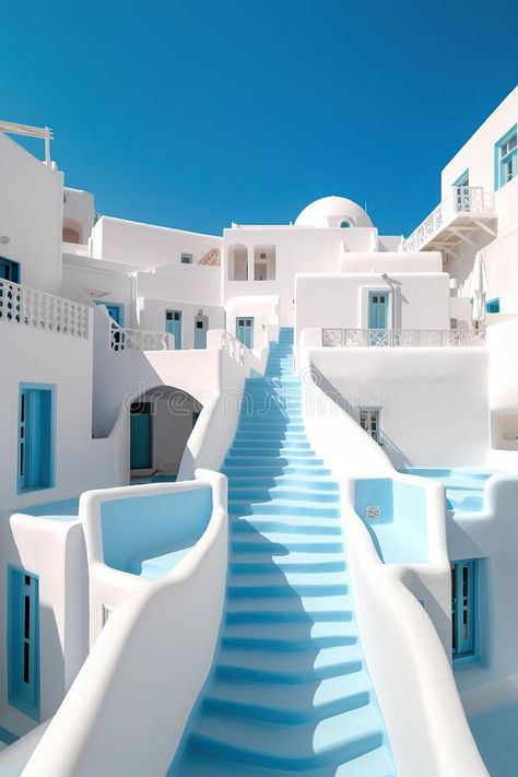 View of Oia town in Santorini island in Greece -- Greek landscape royalty free stock photos Greek Islands Architecture, Cassiopeia Aesthetic, Greek Islands Aesthetic, Greek Prints, Greek Style Home, Greek Landscape, Grecia Santorini, Oia Greece, Greek Town