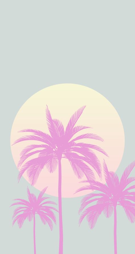 Miami Core Aesthetic, Wallpapers Palm Trees, Palm Tree Wallpaper, Summer Prints Wallpaper, Palm Tree Background, Summer Beach Wallpaper, Pink Palm Tree, Beautiful Summer Wallpaper, Palm Trees Wallpaper