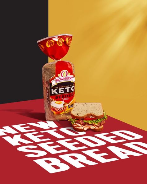 First, it was Brownberry Superior Keto Bread, now it’s our Superior Seeded Keto Bread. Living a keto lifestyle just keeps getting more and more delicious. Click to learn more about this delicious product! Bread Brands, Brochure Design Layouts, Creative Advertising Photography, Adobe Photoshop Design, Pizza Design, Publicidad Creativa, Food Graphic Design, Keto Lifestyle, Food Ads